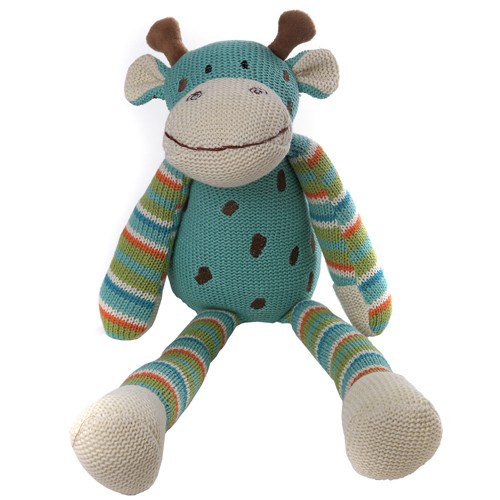 Chinese plush toy of green cow