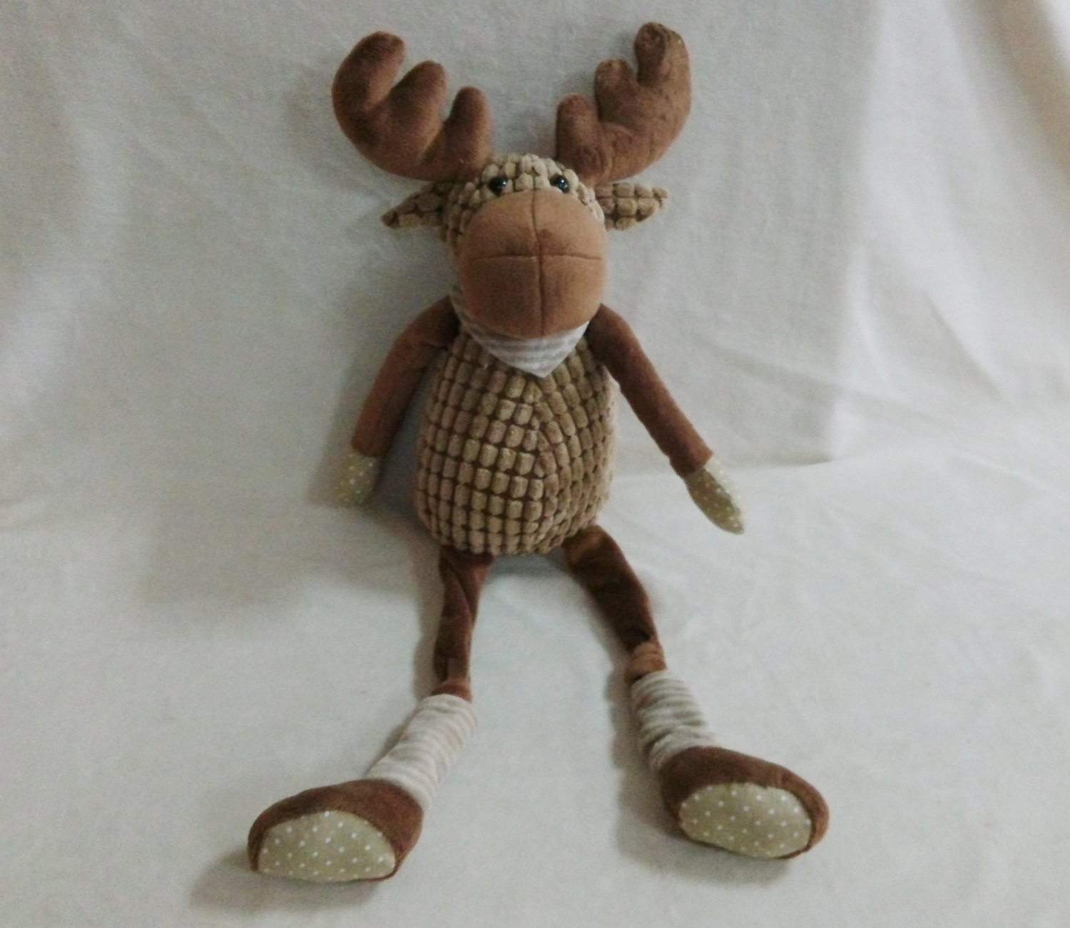 Chinese plush brown moose with long leg
